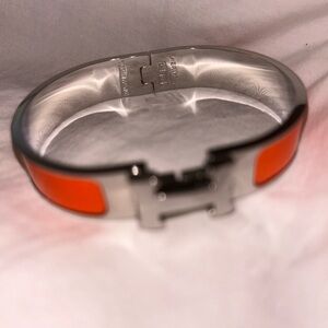Hermès Orange Enamel Bracelet